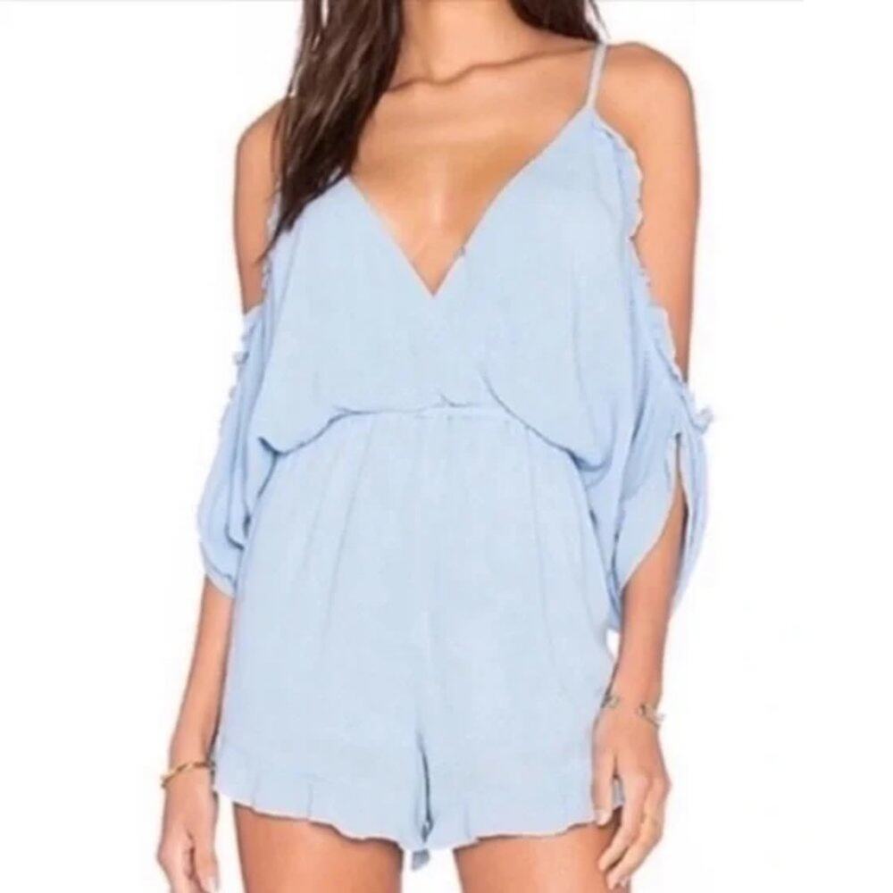 Lovers + Friends Women's Malia Romper Sky Jumpsuit NWT Size Small